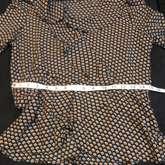 Max Studio Ruffle Wrap Front V-neck Tie Elastic Waist Long Sleeve Top-XS - Picture 11 of 11